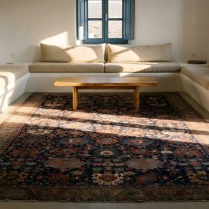 Rare Antique Tribal Allover Design NW Persian Bakshaish Early 19th Century Rug (SKU 25846) - room view