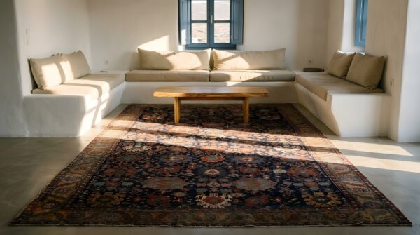Rare antique tribal allover design nw persian bakshaish early 19th century rug 7 Rare antique tribal allover design nw persian bakshaish early 19th century rug (sku 25846) - room view