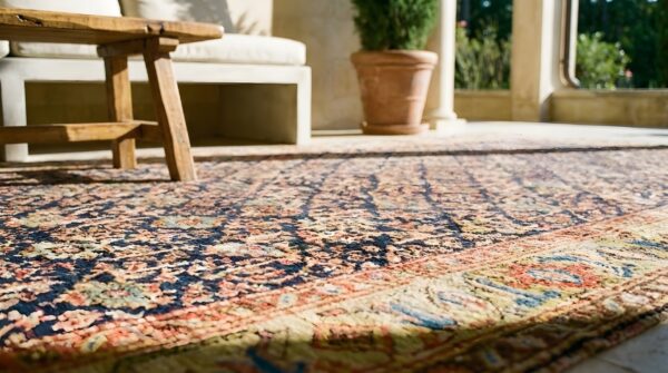 Rare tribal shrub design antique mid 19th century nw persian gallery size rug 7 Rare tribal shrub design antique mid 19th century nw persian gallery size rug (sku 24723) - in-room detail
