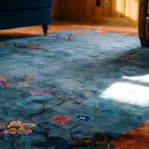 Rectangle Chinese - Art Deco Knotted Antique 1920s Wool Room Size Rug (SKU 25706) - in-room detail