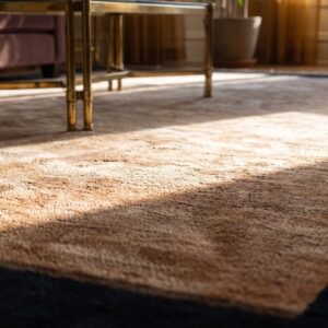 Rectangle Chinese Ivory Antique - Art Deco Knotted Wool Room Size 1920s Rug (SKU 25479) - in-room detail