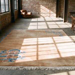 Rectangle Chinese Knotted Room Size Antique - Art Deco 1920s Wool Rug (SKU 22091) - room view