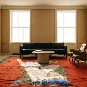 Red Antique Animal Pictorial Pattern Chinese Textile Art (SKU 23722) - room view