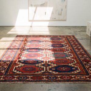 Antique Red Caucasian Moghan Tribal Rug (SKU 21504) - room view