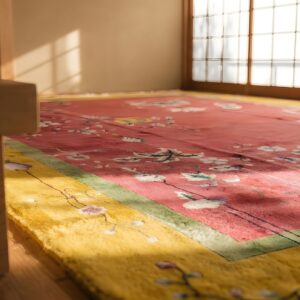 Antique Red Classic Floral Pattern Art Deco Chinese Room Size Carpet (SKU 23047) - in-room detail