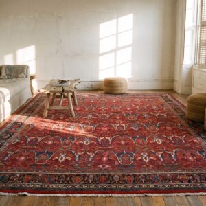 Antique Red Field Allover Tribal Garous Design Large Size Persian Bidjar Carpet (SKU 21091) - room view