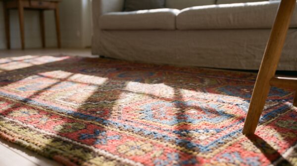 Antique red kurdish persian wool hand knotted hallway runner rug 8 Antique red kurdish persian wool hand knotted hallway runner rug (sku 23283) - in-room detail