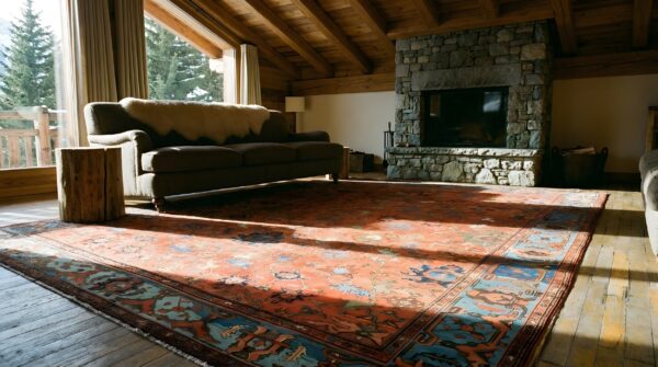 Red large size tribal floral pattern antique persian sultanabad rug 25 Red large size tribal floral pattern antique persian sultanabad rug (sku 24742) - room view