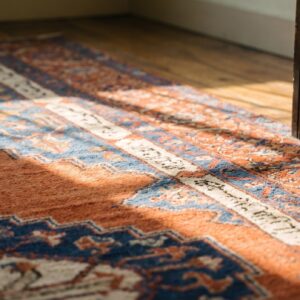 Antique Red Open Field Tribal Medallion Design Large Persian Bakshaish Rug (SKU 25461) - in-room detail
