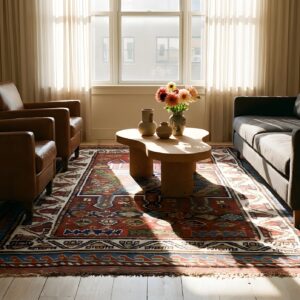 Red Antique Quchan - Kordi Small Scatter Size Wool Rug (SKU 25562) - room view