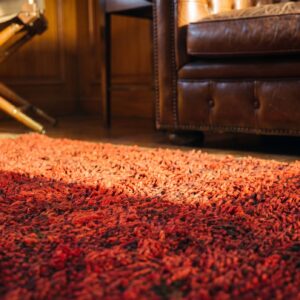 Antique Red Shaker Rug American Knotted (SKU 17180) - in-room detail