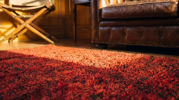 Antique red shaker rug american knotted (sku 17180) - in-room detail