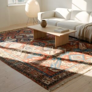 Antique Red Tribal Geometric Late 19th Century Caucasian Flatweave Dragon Soumak Rug (SKU 21676) - room view