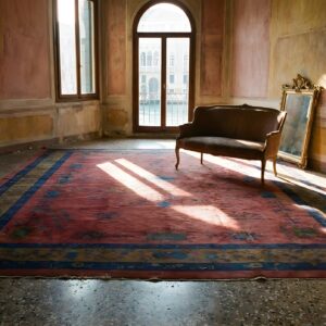 Rich Red Color Big Size Antique Wool Pile Hand Knotted Deco Chinese Rug (SKU 23852) - room view