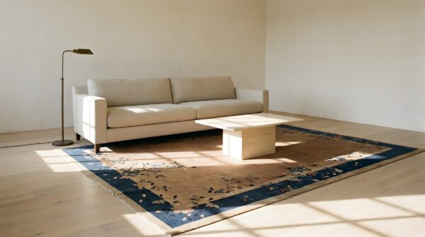 Antique wool pile room size chinese art deco design area rug 5 Antique wool pile room size chinese art deco design area rug (sku 23355) - room view