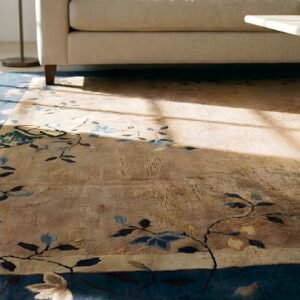 Antique Wool Pile Room Size Chinese Art Deco Design Area Rug (SKU 23355) - in-room detail