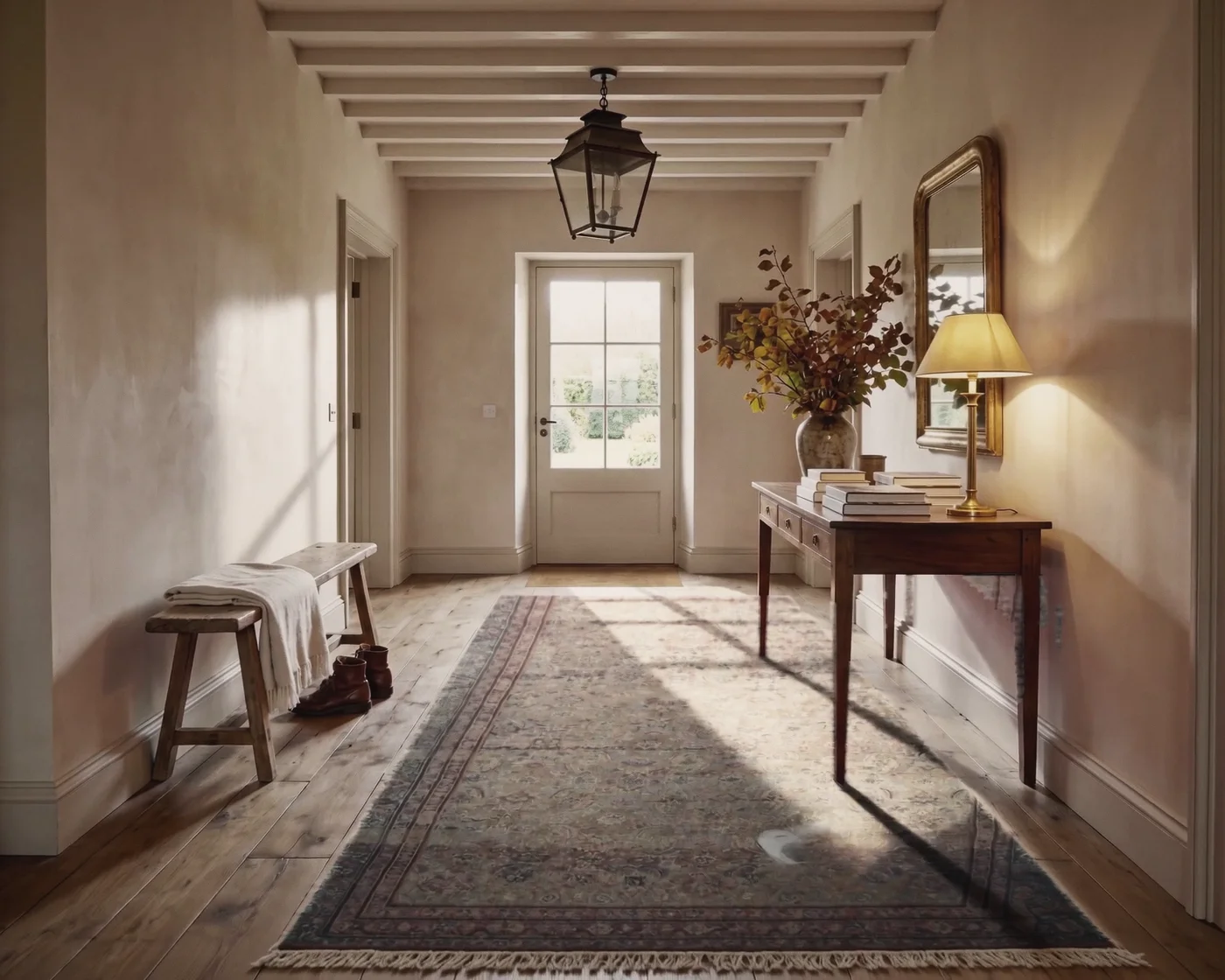 Antique and vintage rugs styled in furnished New York interiors