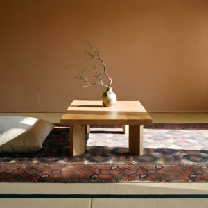 Rustic Oxidized Tribal Design Small Antique Persian Baluch Scatter Rug (SKU 25436) - room view