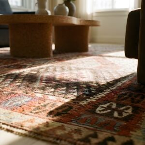 Rustic Tribal Geometric Antique Turkish Late 19th Century Kilim Rug (SKU 24193) - in-room detail