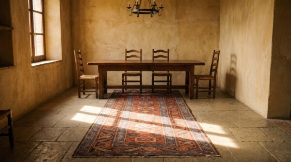 Rustic tribal antique persian bakshaish coral hallway runner rug 6 Rustic tribal antique persian bakshaish coral hallway runner rug (sku 20203) - room view