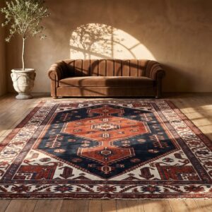 Rustic Tribal Antique Persian Malayer Wide Long and Narrow Gallery Size Rug (SKU 22746) - room view