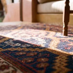 Rustic Tribal Shrub Pattern Antique Persian Afshar Hallway Runner Rug (SKU 21969) - in-room detail