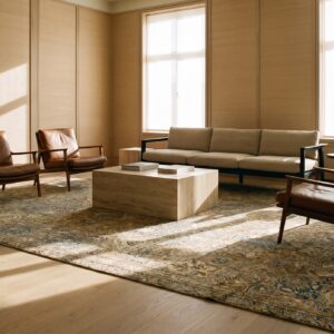 Antique S.E. Persian Kirman Carpet 11'8"×21'6" Buff Field, Buff Border, Monumental Gallery Format, Circa 1920 (SKU 20063) - room view