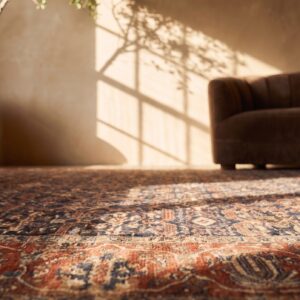 Antique Sarouk - Farahan Persian Blue 1880s Rug (SKU 20236) - in-room detail