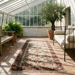 Antique Sarouk Hallway Runner Wool Rug (SKU 25574) - room view