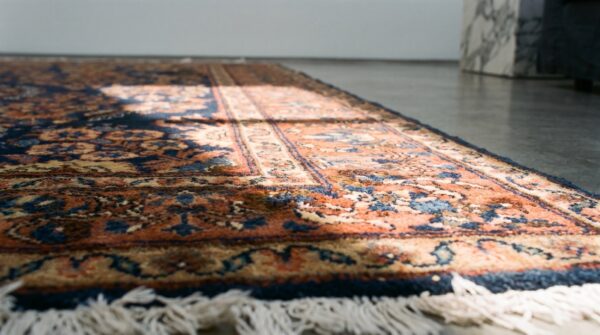 Antique sarouk persian knotted rug 4 Antique sarouk persian knotted rug (sku 20095) - in-room detail