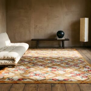 Antique Savonnerie French Allover Floral Knotted Rug (SKU 25155) - room view