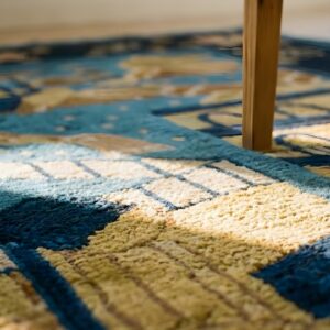 Antique Scenic Pictorial Peking Chinese Rug (SKU 24755) - in-room detail