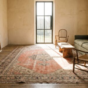 Antique Senneh Hallway Runner Wool Coral Rug (SKU 20738) - room view