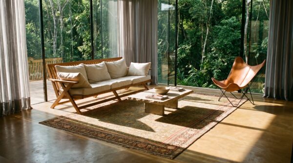 Antique senneh hallway runner wool yellow rug 11 Antique senneh hallway runner wool yellow rug (sku 23614) - room view