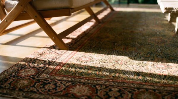 Antique senneh hallway runner wool yellow rug 12 Antique senneh hallway runner wool yellow rug (sku 23614) - in-room detail