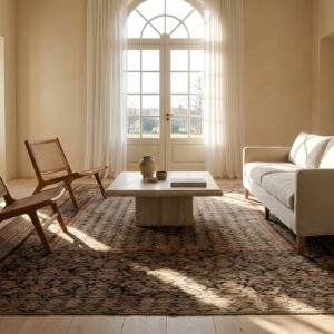 Antique Senneh Persian Allover Knotted Rug (SKU 24395) - room view