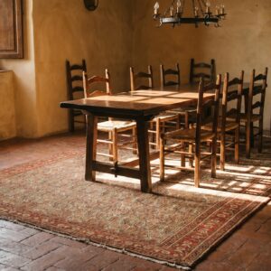 Antique Senneh Persian Ivory 1880s Rug (SKU 18587) - room view