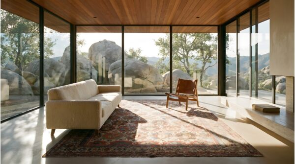 Antique serab persian allover knotted rug (sku 23588) - room view