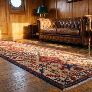 Antique Serab Persian Brown 1890s Hallway Runner Rug (SKU 19511) - room view