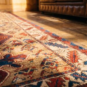 Antique Serab Persian Brown 1890s Hallway Runner Rug (SKU 19511) - in-room detail