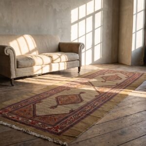 Antique Serab Persian Brown 1900s Hallway Runner Rug (SKU 20847) - room view