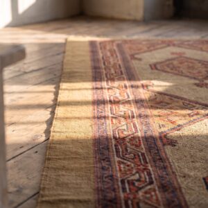Antique Serab Persian Brown 1900s Hallway Runner Rug (SKU 20847) - in-room detail