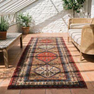 Antique Serab Persian Brown 1930s Hallway Runner Rug (SKU 18541) - room view