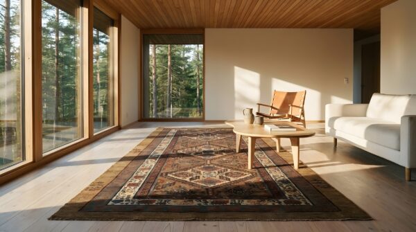 Antique serab persian knotted hallway runner allover rug 12 Antique serab persian knotted hallway runner allover rug (sku 17823) - room view