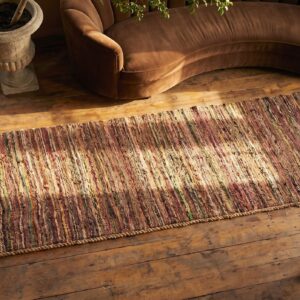 Antique Shaker Rug America Knotted Hallway Runner (SKU 20964) - styled overhead view