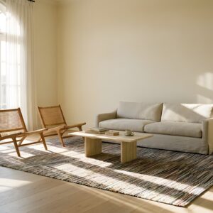Antique Shaker America Knotted Square Rug (SKU 25627) - room view