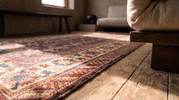 Antique shirvan caucasian hallway runner rug - 1880s 8 Antique shirvan caucasian hallway runner rug - 1880s (sku 20417) - in-room detail