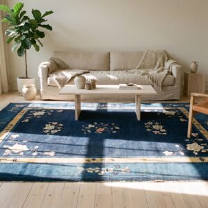 Small Antique Wool Pile Floral Pattern Peking Chinese Rug (SKU 22358) - room view