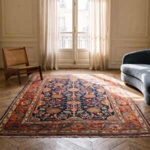 Small Antique Jewel Tone Color Classic Antique Persian Bidjar Rug (SKU 20342) - room view