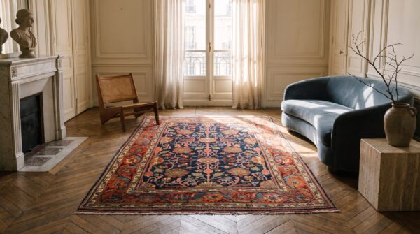 Small antique jewel tone color classic antique persian bidjar rug 4 Small antique jewel tone color classic antique persian bidjar rug (sku 20342) - room view